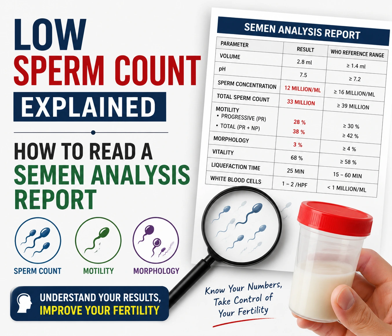 Male Fertility Explained: Low Sperm Count and Semen Analysis Report