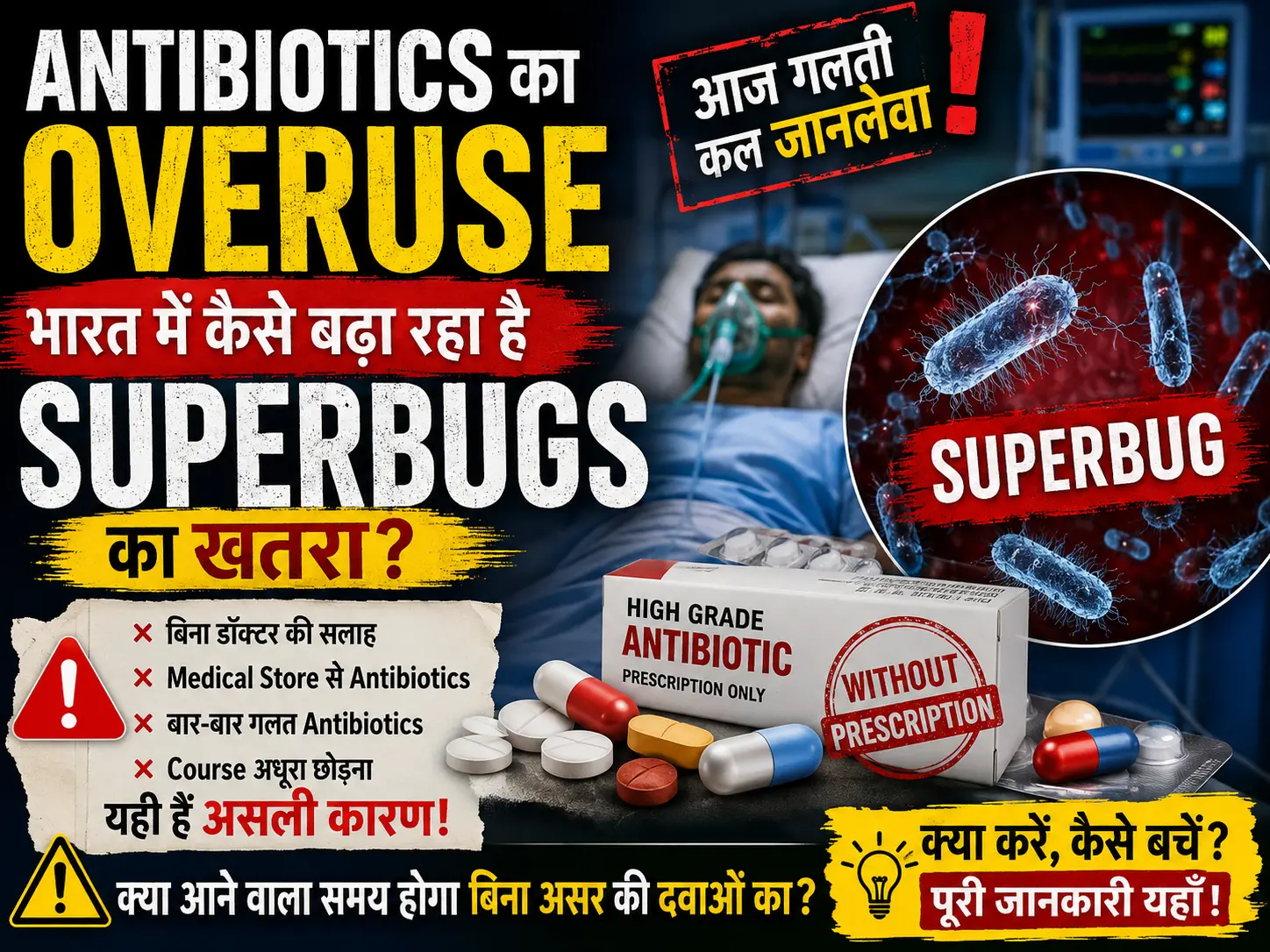 Antibiotics का Overuse - भविष्य में सामान्य इलाज भी मुश्किल