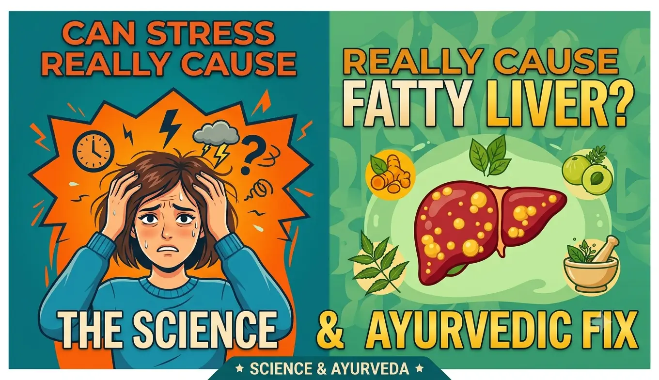 Can Stress Really Cause Fatty Liver? The Science, Symptoms & Ayurvedic Fix